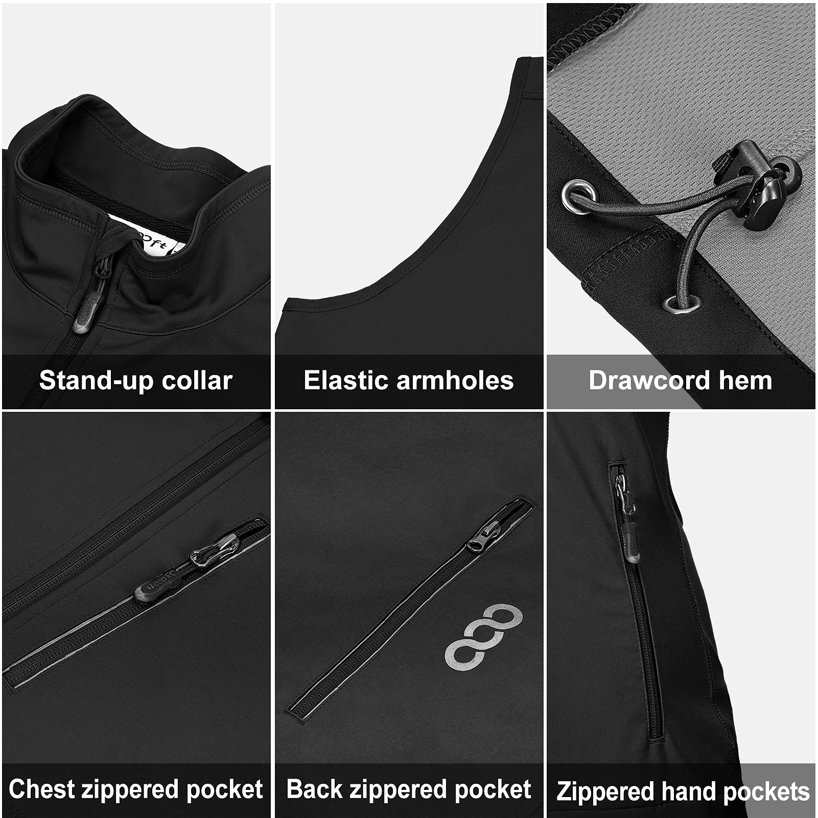 33,000ft Damen Leichte Laufweste Outdoor Softshell Weste Frau Ärmellose Jacke Winddichte Wasserdichte Atmungsaktive Vest Gilet für Laufen Golf Wandern 5