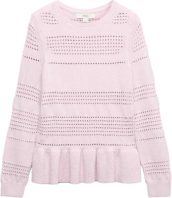 Jersey con Volantes de Pointelle y Mezcla de algodón S