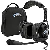 Rugged. Air RA900 Aviation Headset for Flight Instructors &amp; Private Pilots | Features Premium Stereo Clear Hear Speakers, Noise Canceling Microphone, Gel Ear Seals, Custom Fit Headband, and Headset Bag