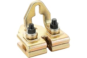 DASBET 5 Ton Auto Body Pull Clamp | Heavy Duty Right Angle Multi Hook Point Pull Clamp Two-Way Car Frame Puller for Car Body Repair Tool Kit, Auto Body Repair Clamp Gold Steel Back Clamp Puller