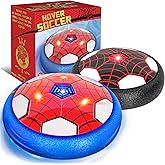 BESTVIVE Hover Soccer Ball, 2 Pack - Indoor Soccer Toys for Kids, Cool Sports Games for Boys and Girls, Birthday Gifts(Red and Black)