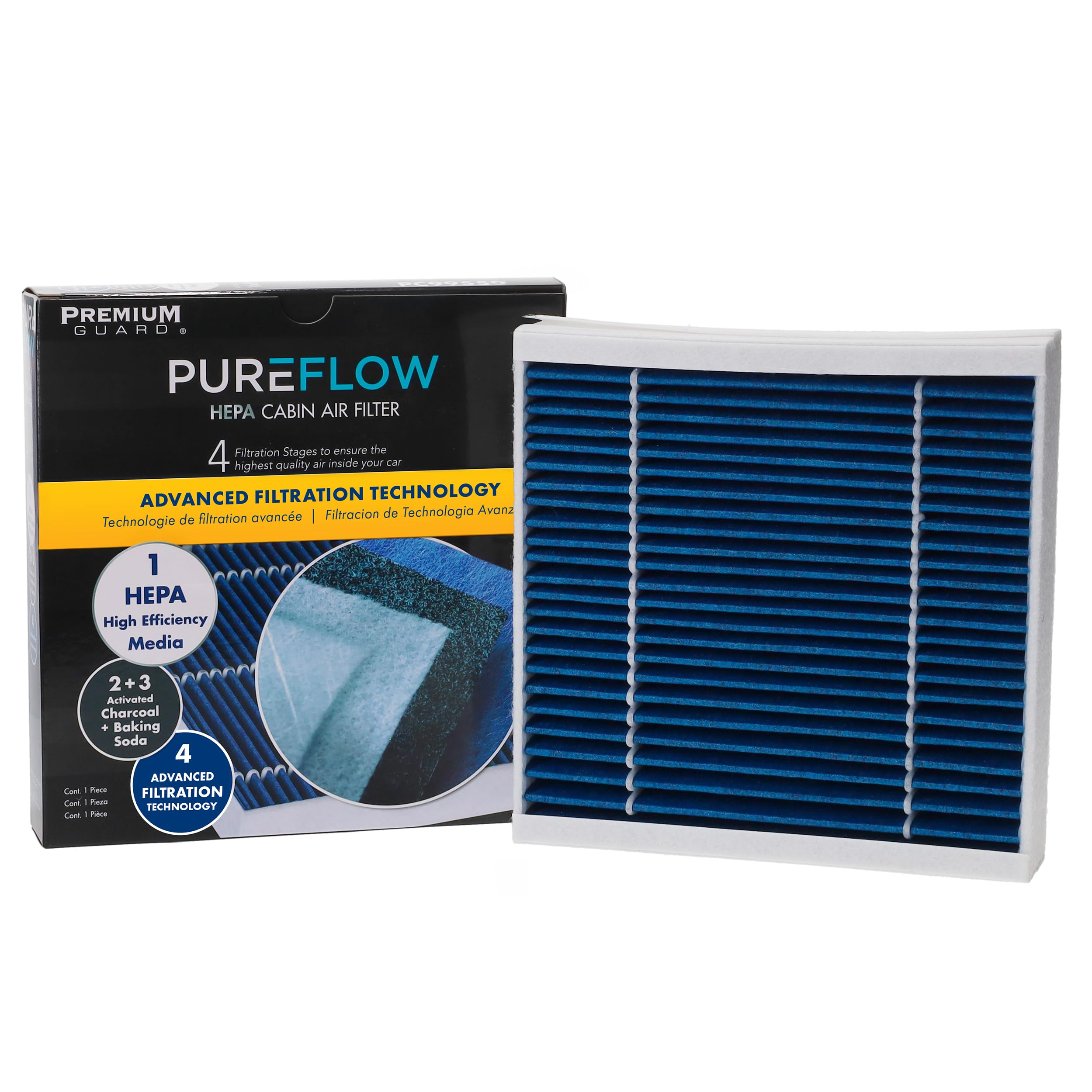 Photo 1 of PureFlow HEPA Cabin Air Filter PC99559HX | Fits 2020-2025 Mercedes-Benz GLE350, GLS450, GLE450, GLE53 AMG, GLS580, 2021-2025 GLE63 AMG S, 2024-2025 GLE450e, 2021-2025 GLS63 AMG, Fresh Air