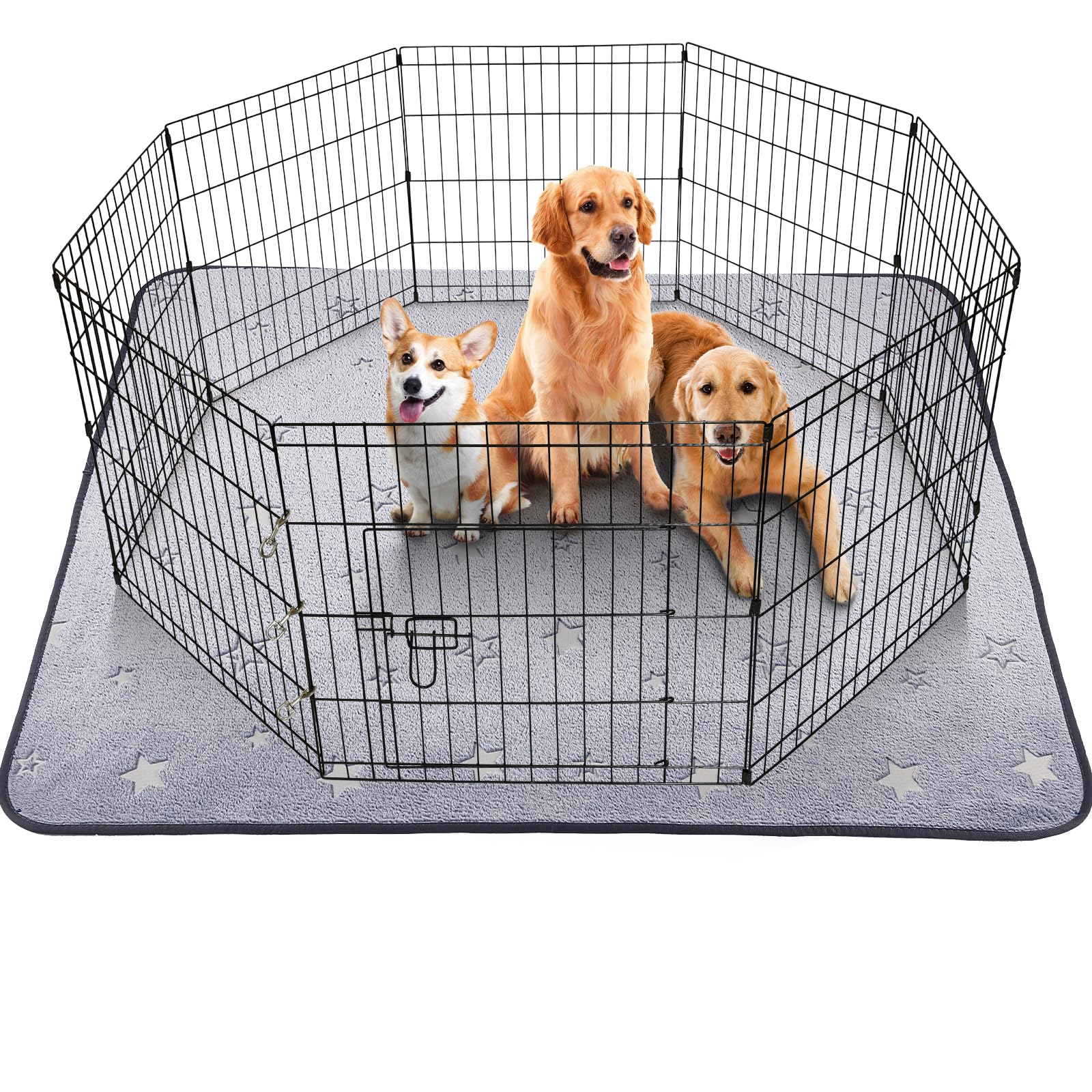 Washable Puppy Pads Extra Large, 168x125cm Fast Absorption Reusable Puppy Pads, Dog Pee Pad xl, Waterproof Whelping Pads, Non-Slip Large Puppy Training Pads Pet Playpen Puppy Mat for Floor, Dog Crate