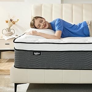 Bednew Matratze 140 x 200cm, Federkernmatratze H3 Höhe 34cm 7-Zonen Orthopädische Taschenfederkernmatratze mit Comfort Memory-Schaum Schicht,Öko-Tex Zertifiziert