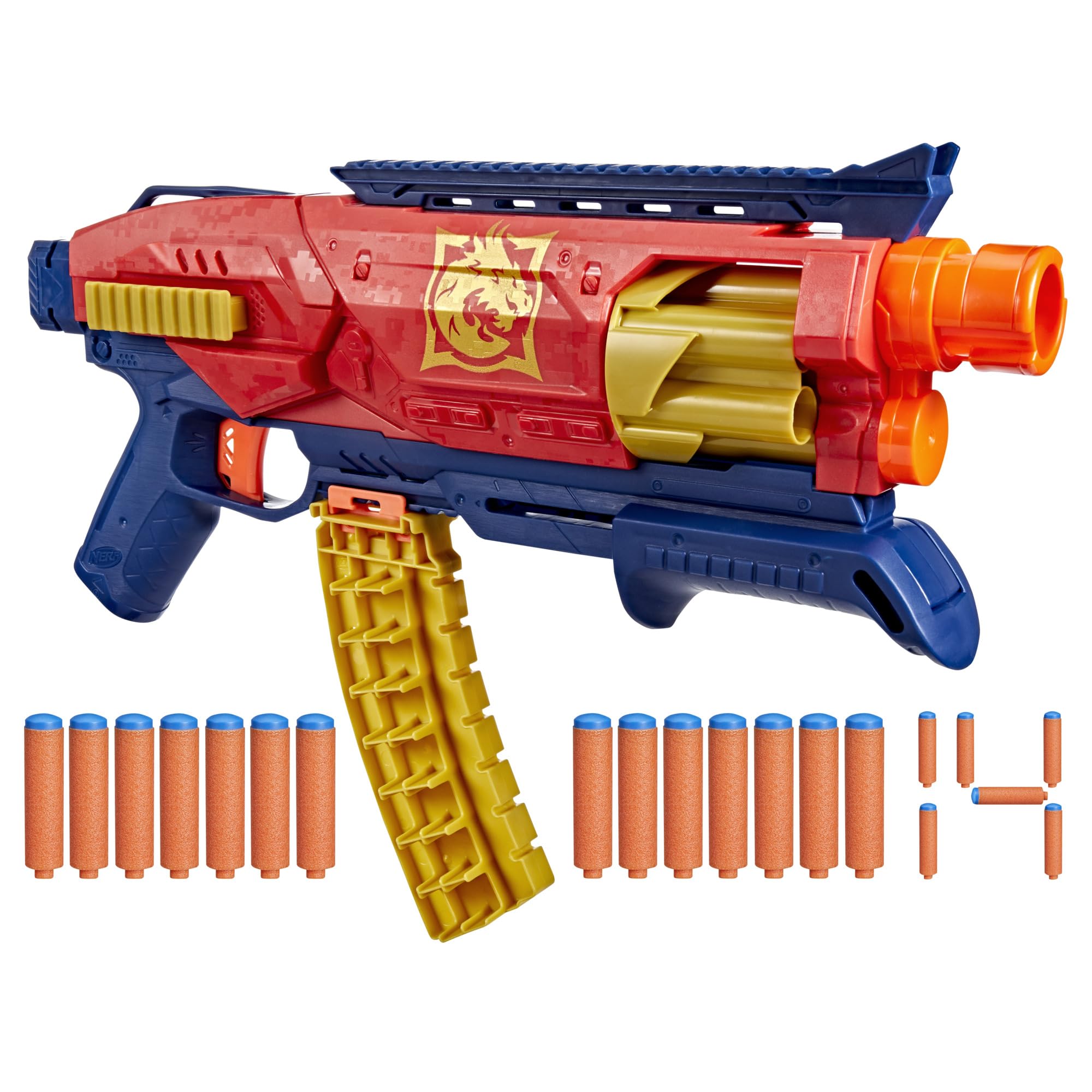 Nerf Loadout Shadowspeed Recon Blaster, 14-Dart Storage Attachment Accessory, 6-Dart Revolving Cylinder, 14 Nerf N1 Darts, Kids Toys & Gifts, Ages 8+