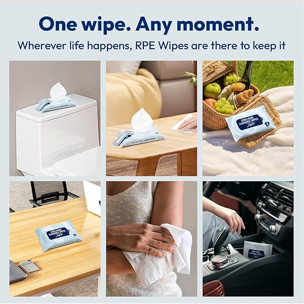 RPE LIFE FLUSHABLE WET WIPES – 6 PORTABLE TRAVEL SIZE PACKS (60 CT) – UNSCENTED EXTRA-LARGE BODY & HAND TISSUE WITH VITAMIN E & ALOE – FOR ADULTS, KIDS & CHILDREN – PERFECT FOR ON-THE-GO & OUTDOOR USE