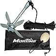 MorTime Grapnel Anchor Kit 3.5 lb Folding Anchor with 40ft Rope, Marine Anchor Accessories for Kayaks, Canoes, Paddle Boards