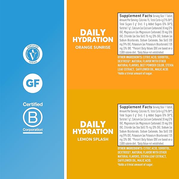 NUUN DAILY ELECTROLYTE TABLETS WITH MAGNESIUM, CALCIUM, POTASSIUM, CHLORIDE & SODIUM, GLUTEN FREE, SUGAR FREE, & VEGAN, MIXED CITRUS FLAVOR, 4 PACK (40 SERVINGS TOTAL)
