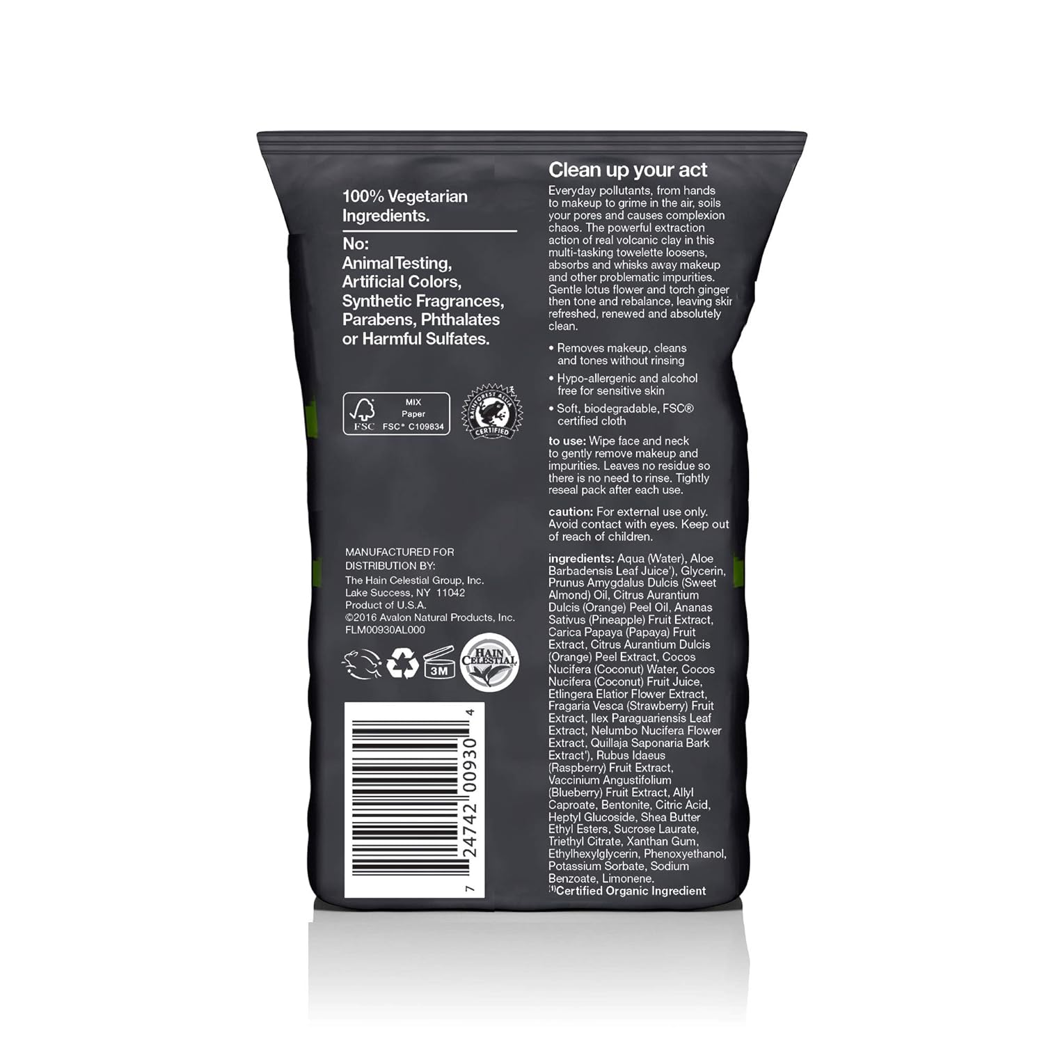 Alba Botanica Anti-Pollution Volcanic Clay Hawaiian Detox Towelettes, 30 Count: Beauty