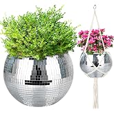 FGBNM 10&rdquo; Disco Ball Plant Hanger with Hanging Rope, Hook | for Decoration