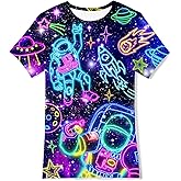 Enlifety Boys Girls T-Shirts 3D Graphic Shirts Kids Cool Short Sleeve Tees Size 4-14T