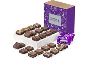 Fairytale Brownies Magic Morsel 24 Individually Wrapped Gourmet Chocolate Food Gift Basket - 1.5 Inch x 1.5 Inch Bite-Size Brownies - 24 Pieces - Item CF424