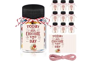 Acellegic 24 Set Christmas Hot Chocolate Jars 2.7 oz Plastic Christmas Jars with Lids and Red White Rope Hot Cocoa Gift Set for Food Cookie Candy Snack Storage Container DIY Xmas Gifts Holiday Decor