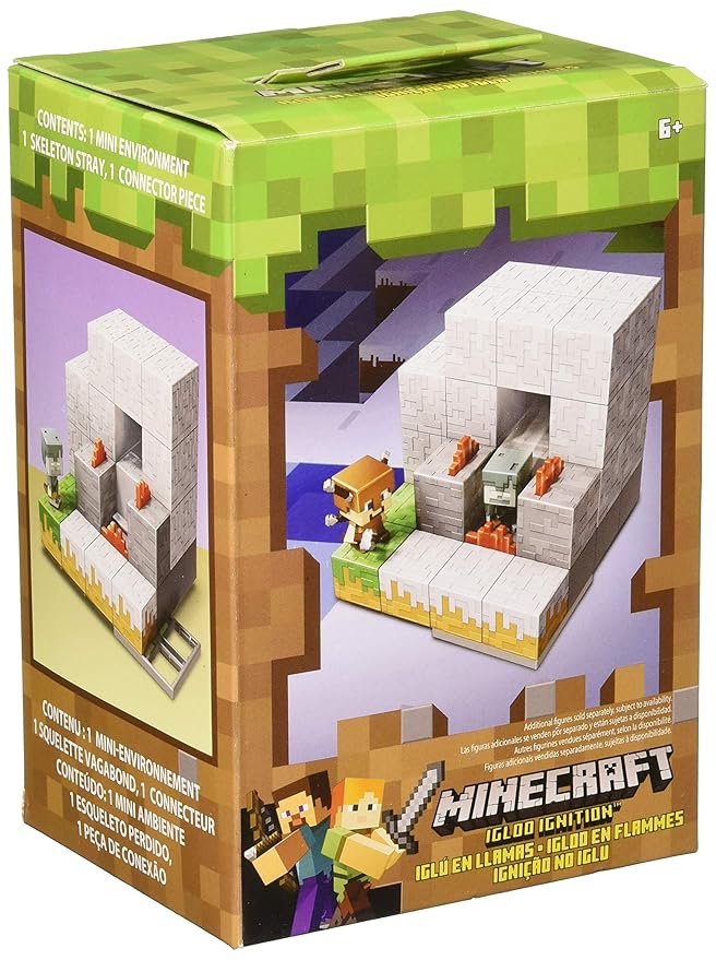 Mattel Minecraft Environment Igloo Playset Mini Figure Amazon In Toys Games