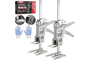 Kolvoii Labor Saving Arm Jack 2 Pack, Stainless Steel Furniture Lifter, Hand Lifting Jack Tool for Cabinet, Door, Floor, Dryw