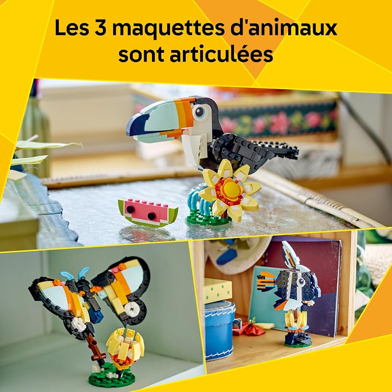 Creator 3-en-1 Animaux Sauvages : Le Toucan Tropical 31173