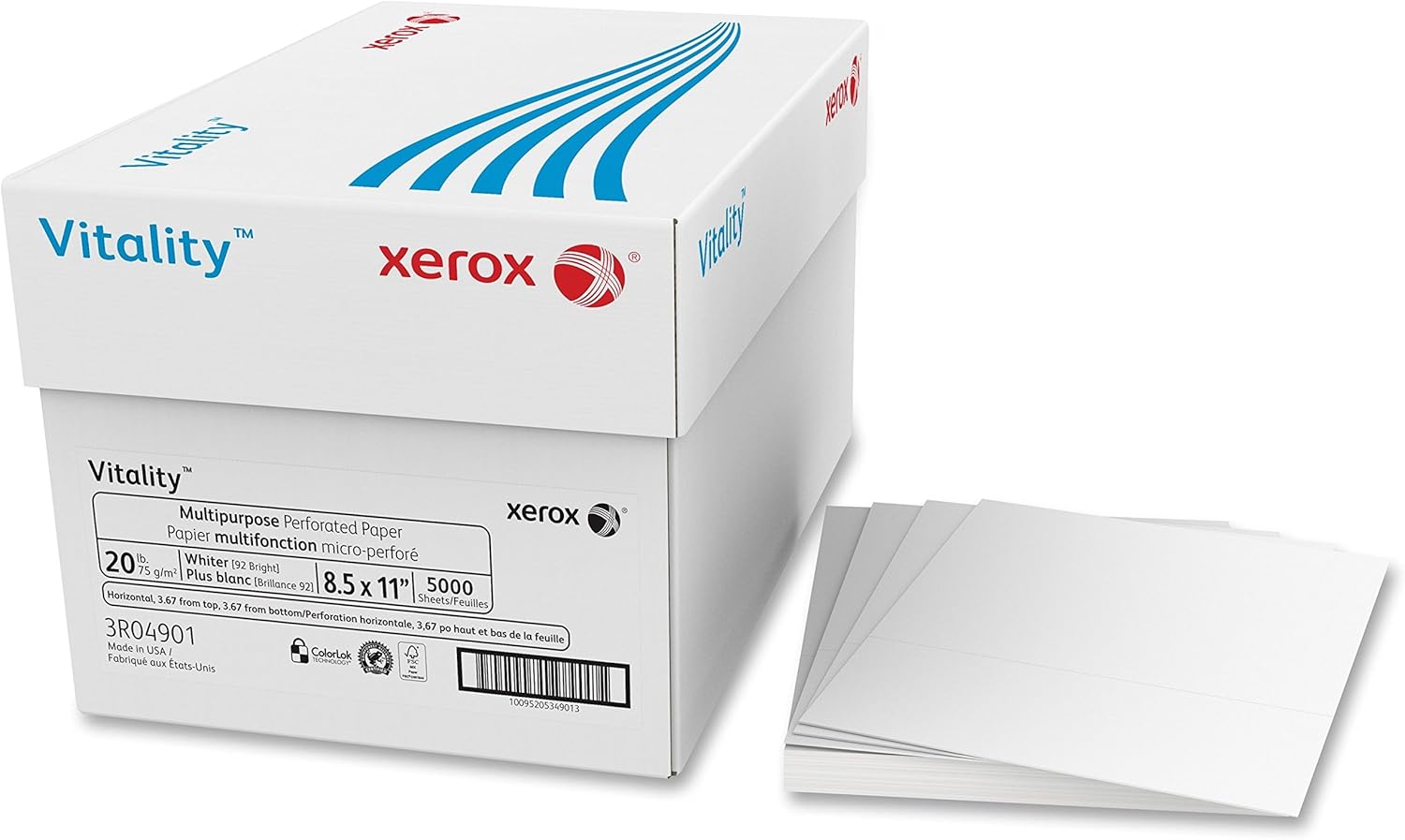 Xerox XER3R4901 Specialty Business Paper 24 lb. 3.67in. Horiz Perf