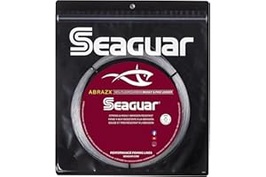 Seaguar AbrazX Musky/Pike, Freshwater Mainline, 100% Fluorocarbon, Spinning, Bait Casting, 25yds, Clear, Multiple Sizes