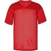 BOROLIN Youth Blank Football Jersey,Polyester Plain Football Shirt Pullover Sports Clothing