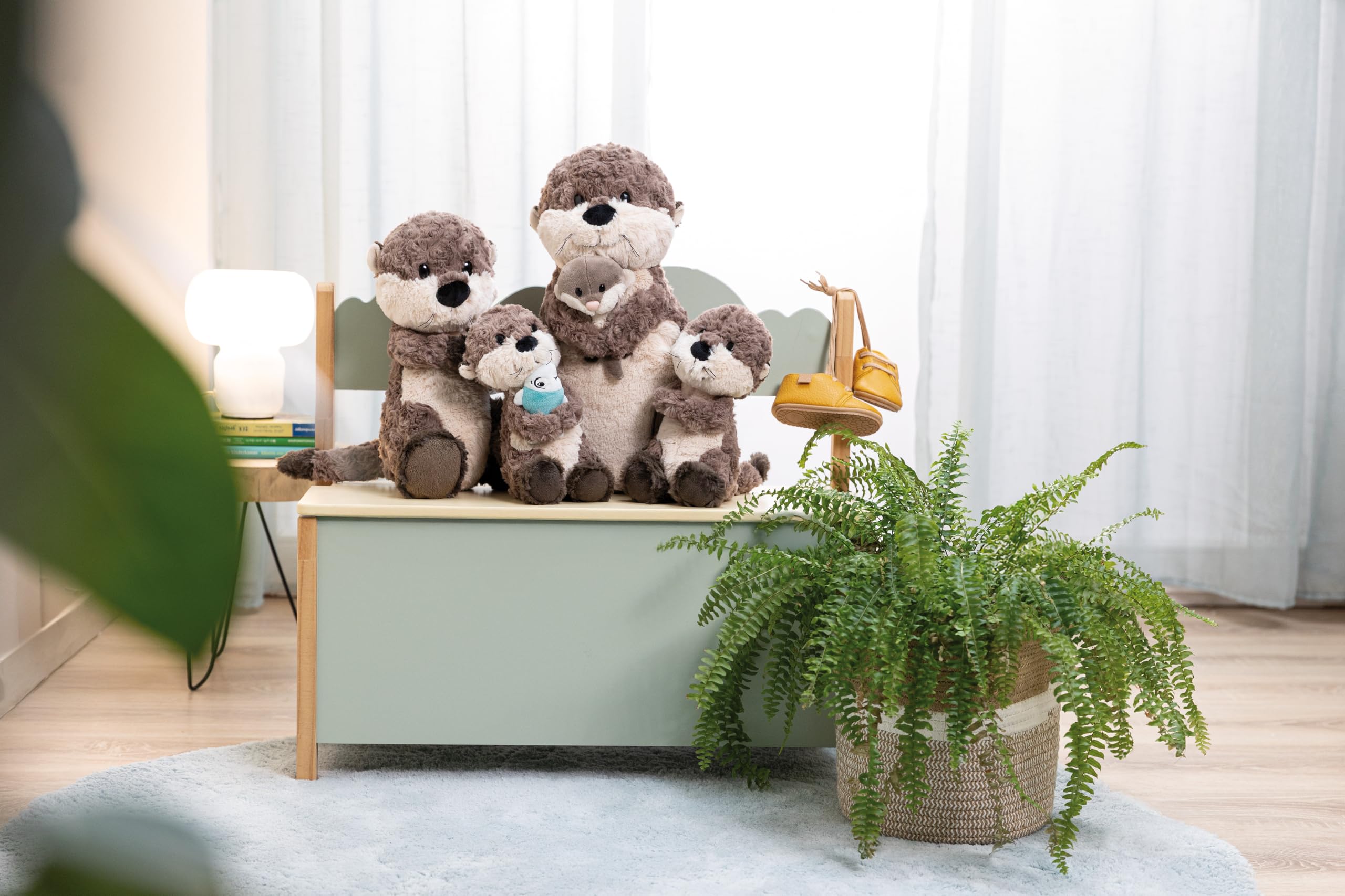 NICI Kuscheltier Otter Oda mit Fisch 25cm - grau - Stofftier aus weichem Plüsch, niedliches Plüschtier zum Kuscheln und Spielen, für Kinder & Erwachsene, tolle Geschenkidee - 62648 2