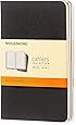 Moleskine Cahier Journal, Soft Cover, Pocket (3.5" x 5.5") Ruled/Lined, Black, 64 Pages (Set of 3)