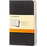Moleskine Cahier Journal, Soft Cover, Pocket (3.5" x 5.5") Ruled/Lined, Black, 64 Pages (Set of 3)
