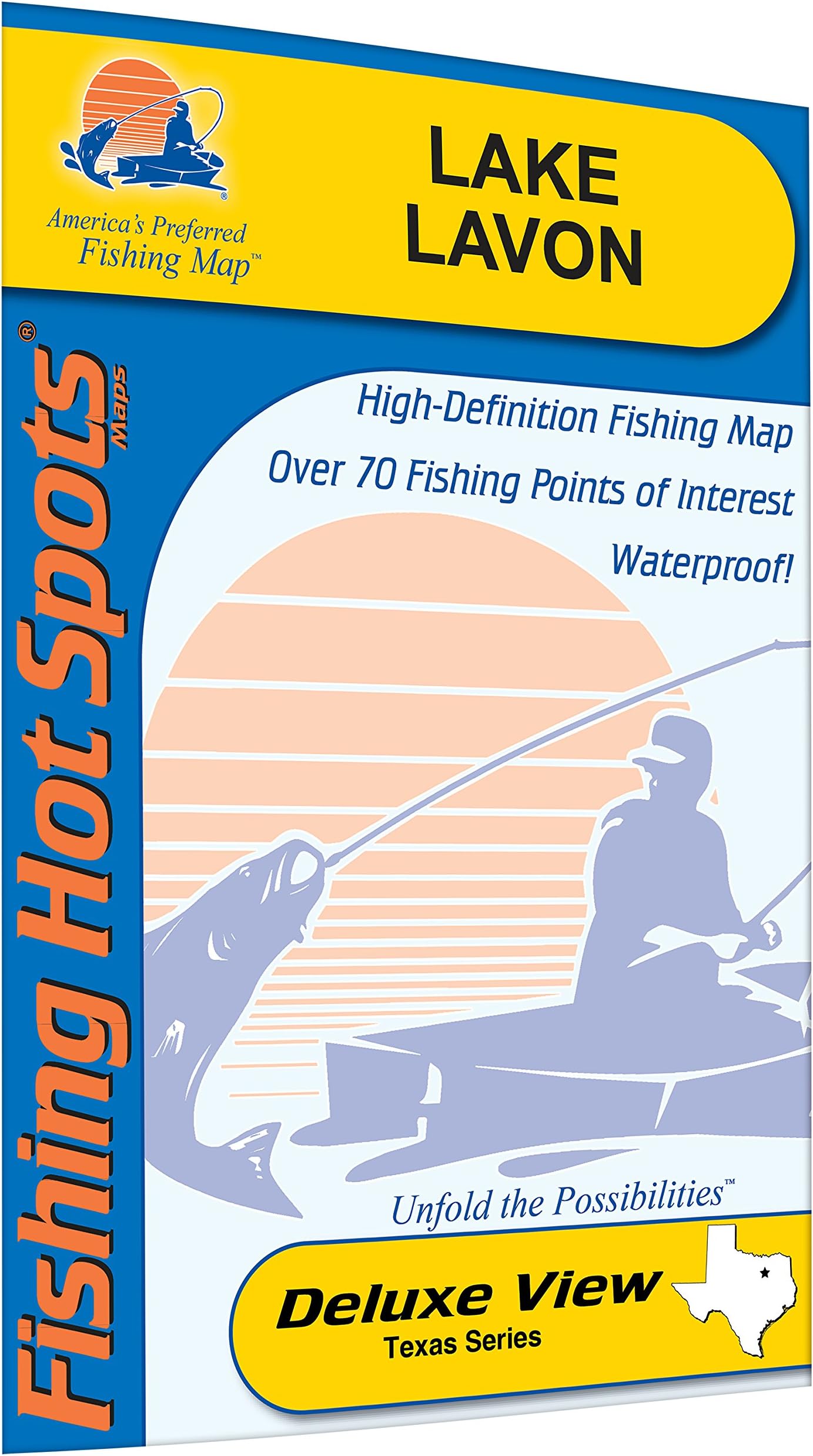 LAVON Fishing Map, Lake