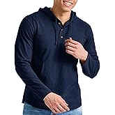 Hanes Men's Originals Tri-blend Jersey Hoodie, T-Shirt Hoodie with Henley Collar