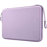 FINPAC 15.6-inch Hard Laptop Sleeve Case Compatible with 15.6 Inch Acer Aspire, Shockproof Computer Carrying Case for 15.6 Inch HP Dell Razer Samsung Laptop Chromebook (Lilac)