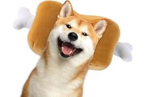 MABOZOO Bone Shaped Dog Calming Pillow for Large and Medium Dogs,Dog Neck Pillow for Dogs & Cats,Machine Washable Pet Calming Toy for Joint Relief Sleeping Improve