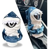 HXOUSE Shark Gear Shift Hoodie - Easy to Put & Remove Cool Shifter Hoodie for Most Car Shifters, Soft Fabric Shift Knob Hoodie for Universal Interior Accessories for Cars (Shark Blue)