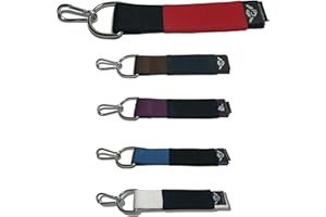 GI STORE ROCKS! BJJ Keychain with Carabiner for Jiu Jitsu Backpack All Belt Rankings BJJ Colors Gifts for Jiu Jitsu