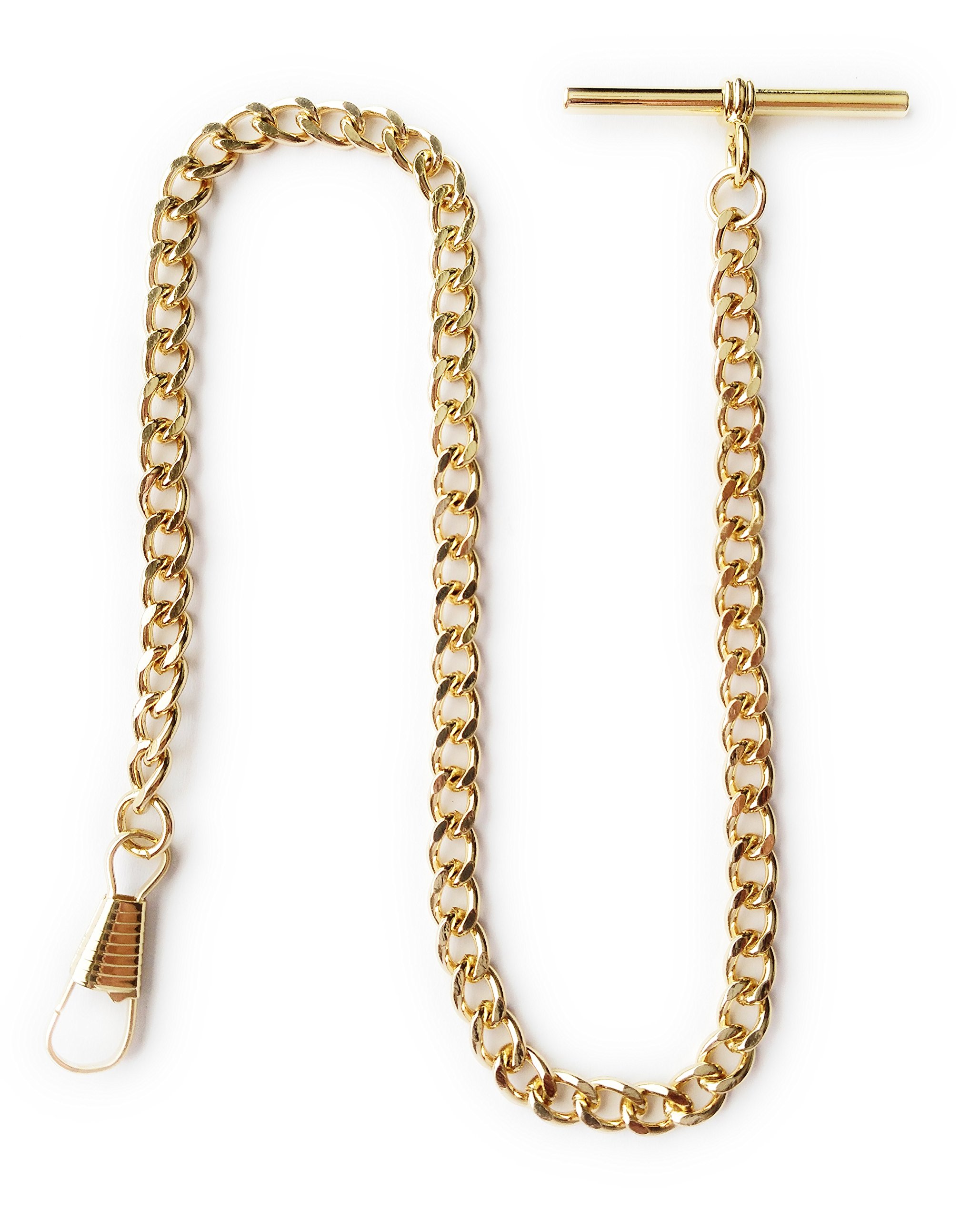 Desperado Gold Albert Vest Pocket Watch Chain with T bar 3910G Amazon