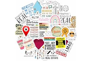 BulbaCraft 100 Pcs Funny Realtor Stickers, Real Estate Stickers, Funny Realtor Gifts for Women Agent, Real Estate Agent Gifts fo Women & Men