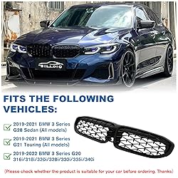 BILLDIO G20 Grill - Black Kidney Grille Compatible