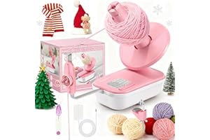 DOUBLECARE Electric Yarn Winder for Crocheting High Speed, Upgrade Three Gears Adjustable 4-10oz Large Capacity Automatic Yarn Ball Winder, Yarn Spinner, The Helper for Knitting Enthusiast, Pink