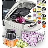 Mueller Pro-Series All-in-One, 12 Blade Mandoline Slicer for Kitchen, Food Chopper, Vegetable Slicer and Spiralizer, Cutter, 