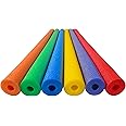 Play22 Pool Noodles Foam 6 Pack - Soft Large Rainbow Foam Noodle Tube, 6 Colors Bulk Swim Noodles, Multi-Purpose, Pool Toy, Floating Training Device, Exercise Aid, Craft Projects