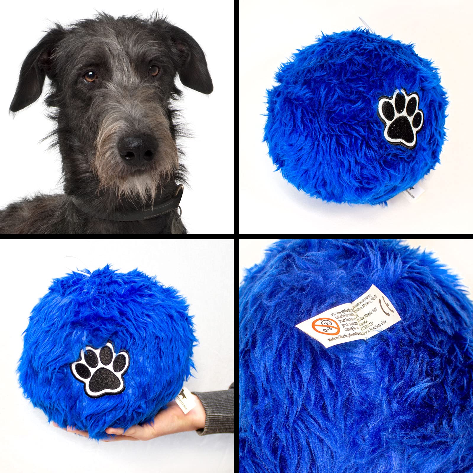 Soft Fluffy Dog Ball For IRISH WOLFHOUND - Large Size Ball
