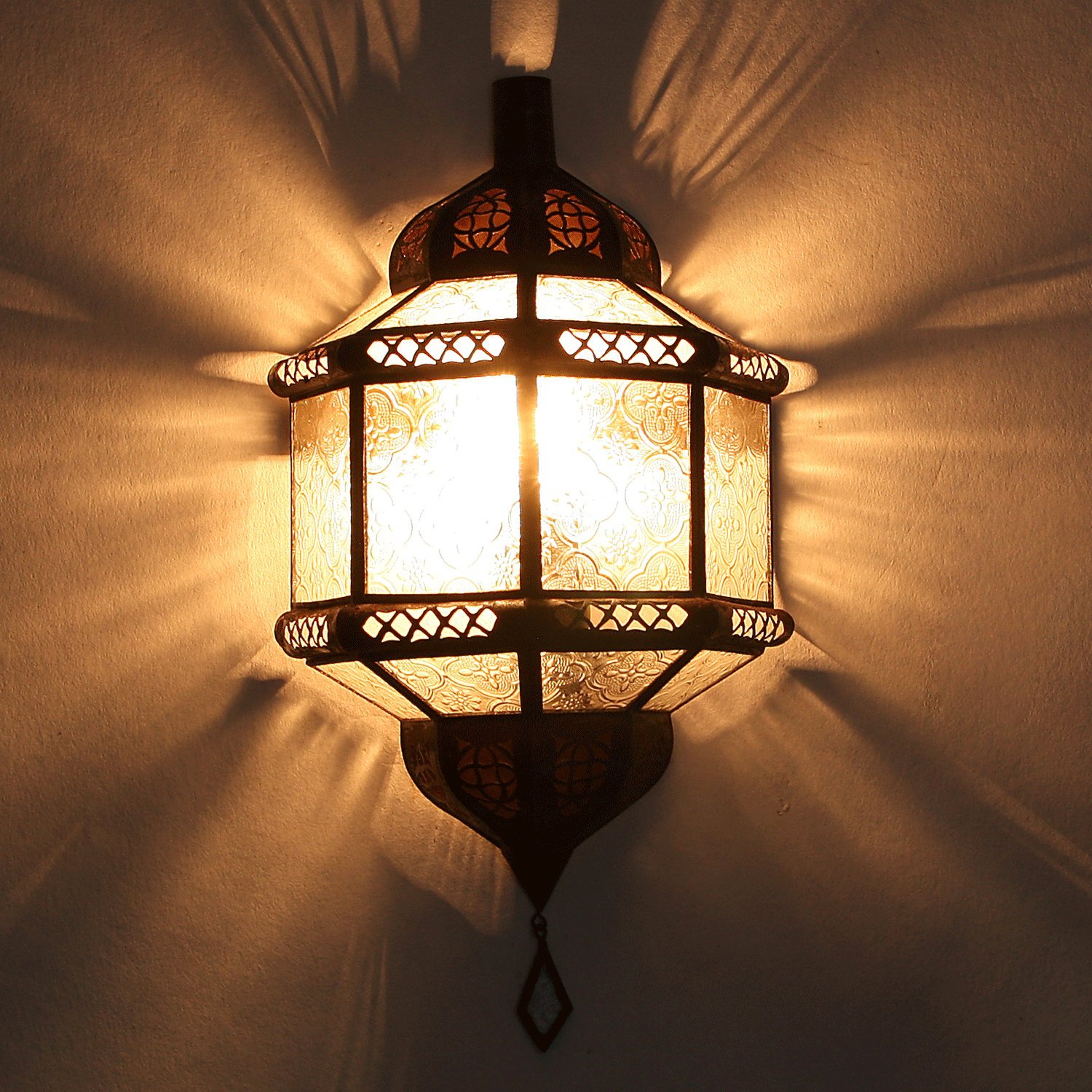 Orientalische Wandleuchte Marokkanische Wandlampe Hilal Rund 57 Cm