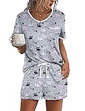 Ekouaer Pajama Set for Women 2 Piece Lounge Set