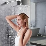 HAUSPROFI Rain Shower Head 8 Inch Square Stainless Steel Ultra Thin High view 7