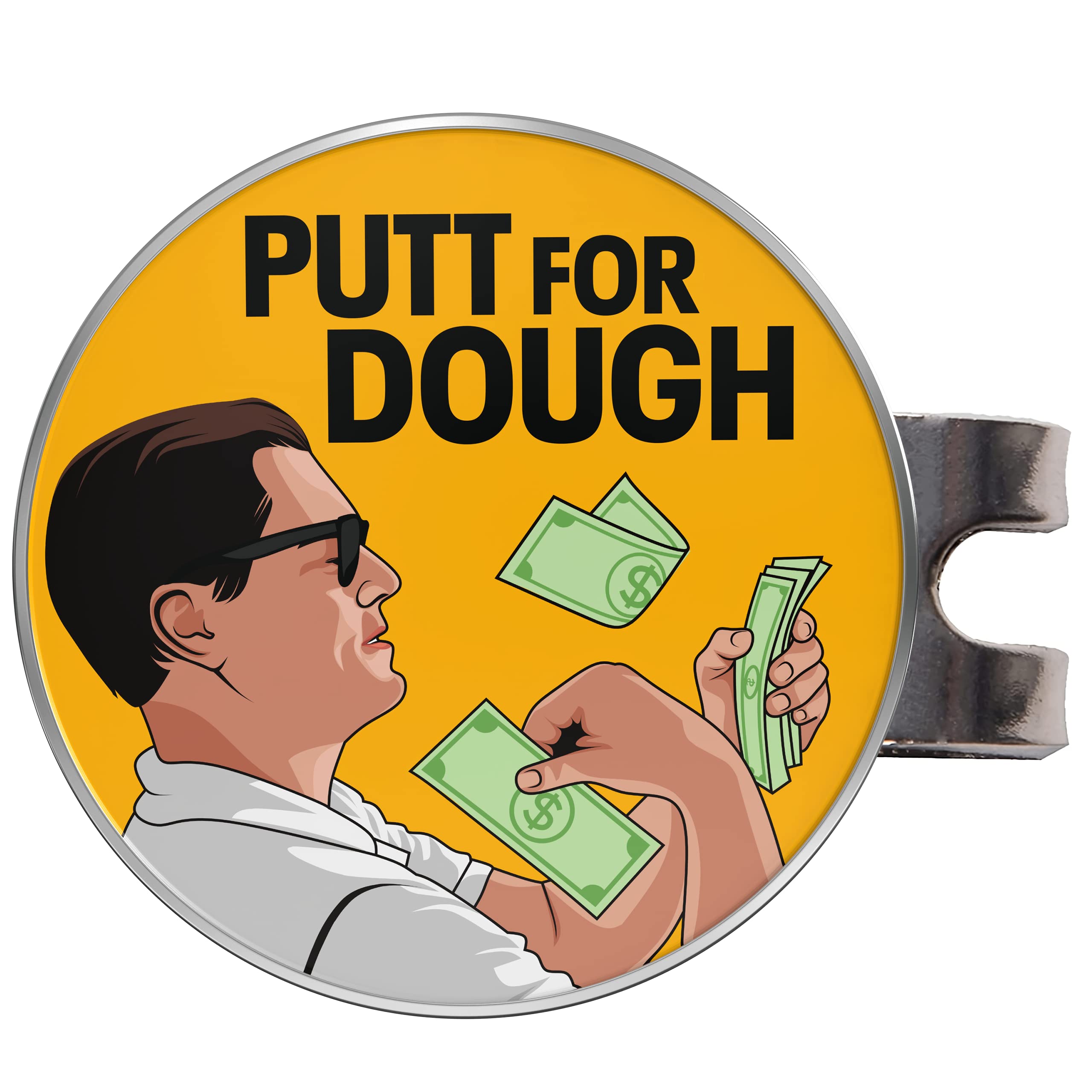 Shanker Golf Ball Marker - Putt for Dough Funny Golf Ball Marker & Hat Clip - Funny Golf Accessories - Parody Magnetic Golf Ball Marker - Golf Ball Marker Tool - The Perfect Funny Golf Gift for Men