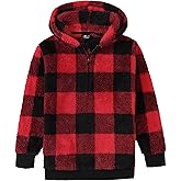 Little Beauty Girls Fuzzy Fleece Hoodies Sweatshirt Sherpa Pullover Cozy Hooded Outwear Coat with Pockets