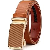 DOOPAI Belt Men, Ratchet Belt Dress Adjustable 1 3/8" Genuine Leather Designer Belt, Size Length Can be Cut, with Gift Box