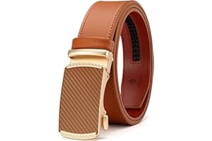 DOOPAI Belt Men, Ratchet Belt Dress Adjustable 1 3/8" Genuine Leather Designer Belt, Size Length Can be Cut, with Gift Box