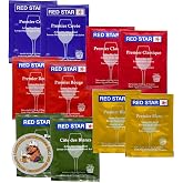 Red Star Sampler Wine Yeast (10PK) Sold by CAPYBARA Distributors Inc. | Great for Making Wine Cider Mead Kombucha at Home, 5 g Sachets, Saccharomyces cerevisiae