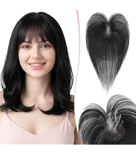 Amazon.com : SEGOHAIR 100% Human Hair Topper with Curtain  display picture 1