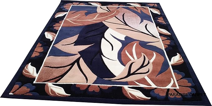 Paradise Carpet Creation Embossed 0.5 Inch Pile Height Persian Floral Carpet for Living Room & Bed Room & Hall 6 X 8 Feet Color Grey Multi