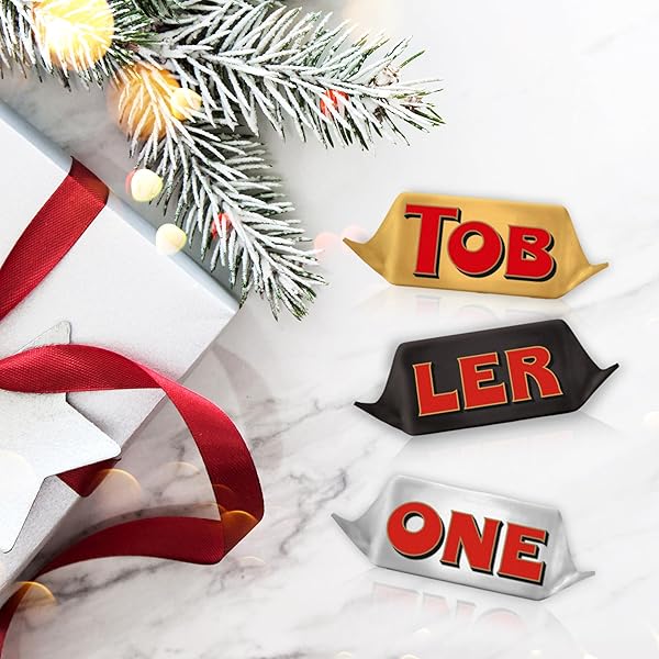 TOBLERONE TINY ASSORTED CHOCOLATE BARS VARIETY PACK (MILK, DARK, & WHITE), 1 GIFT BAG (27 PIECES)